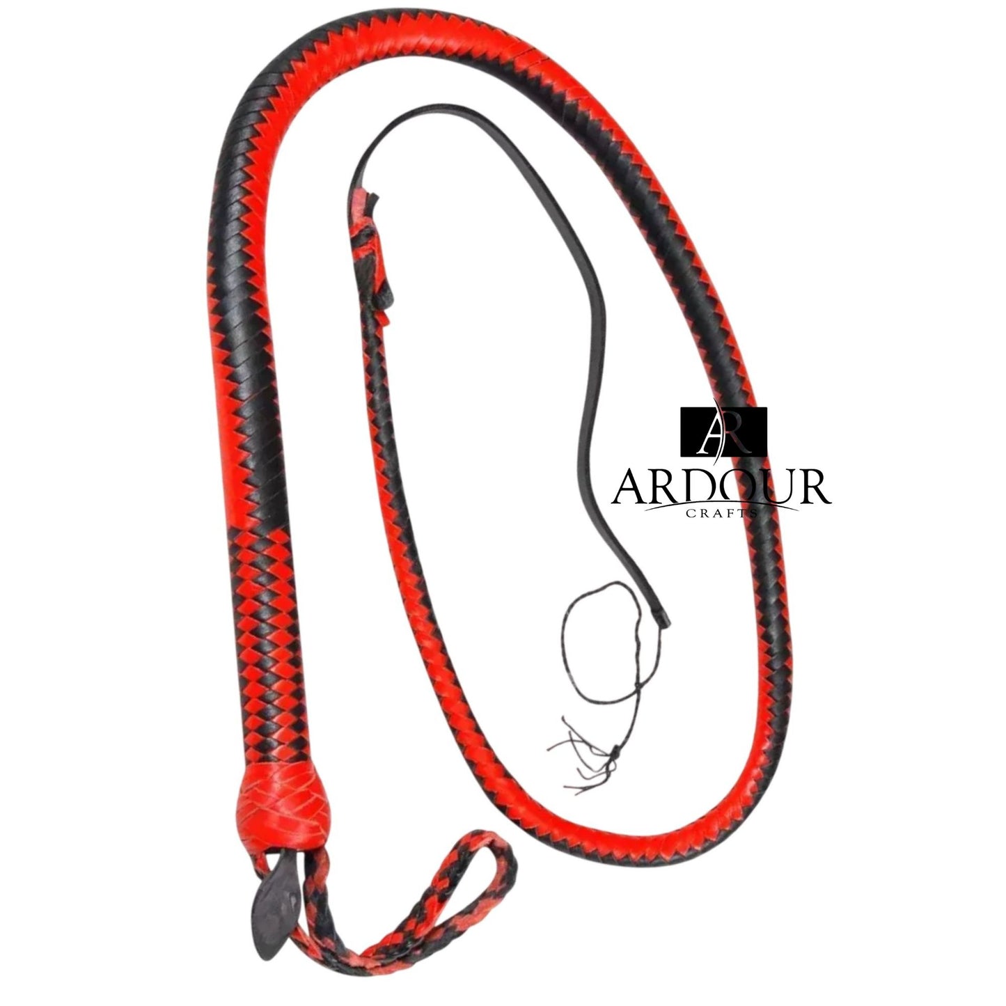 4-Feet Leather Jones Premium Handcrafted Bullwhip Genuine Cowhide Leather Ergonomic