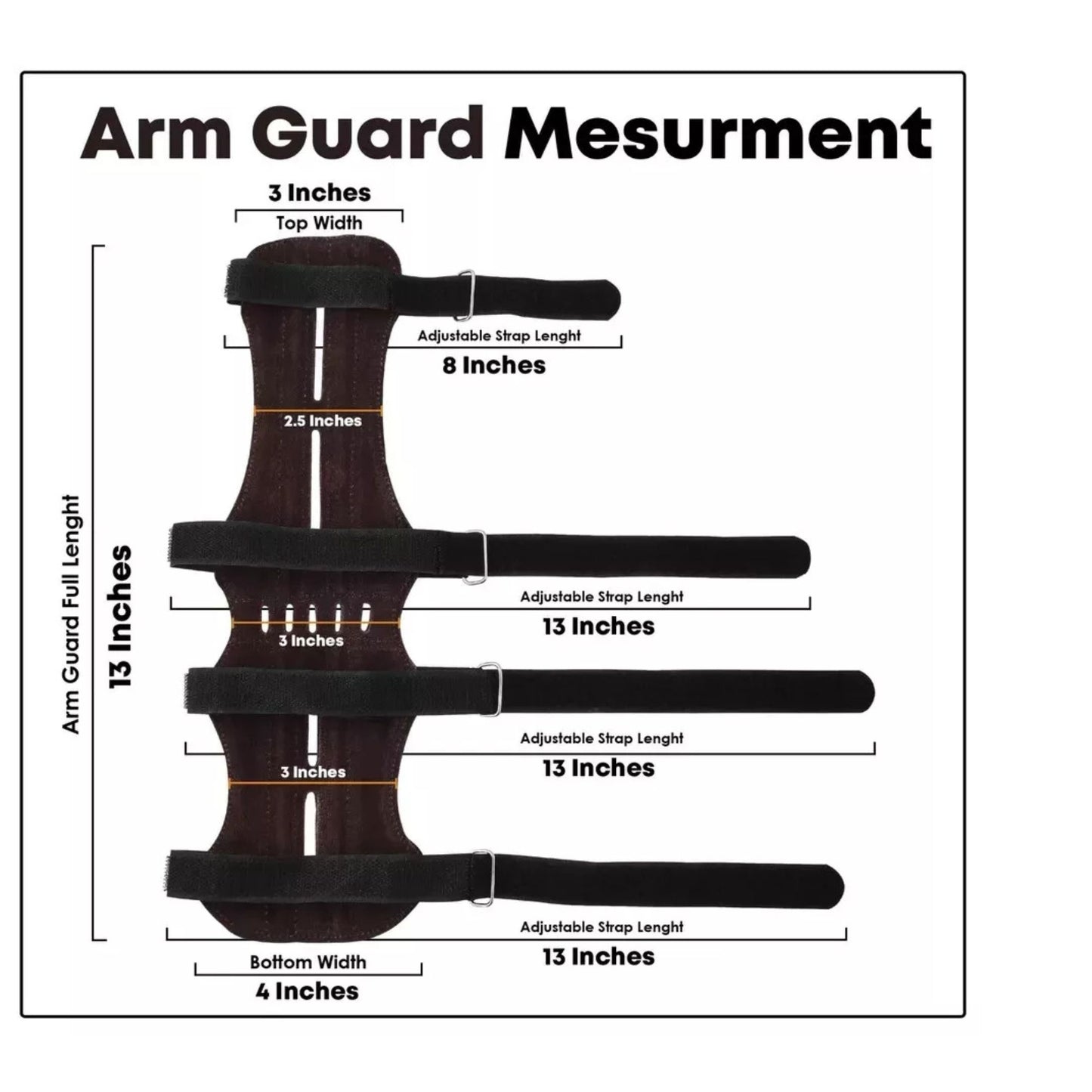 Suede Leather Arm Guard Traditional Archery Hunting Protection