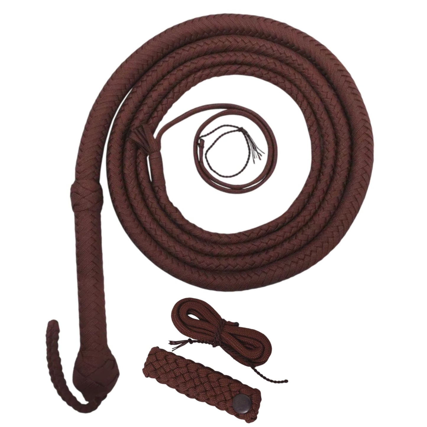 Bullwhip Indiana Jones Style 04 to 16 Feet Long 16 Strands Nylon Para-cord Bull Whip