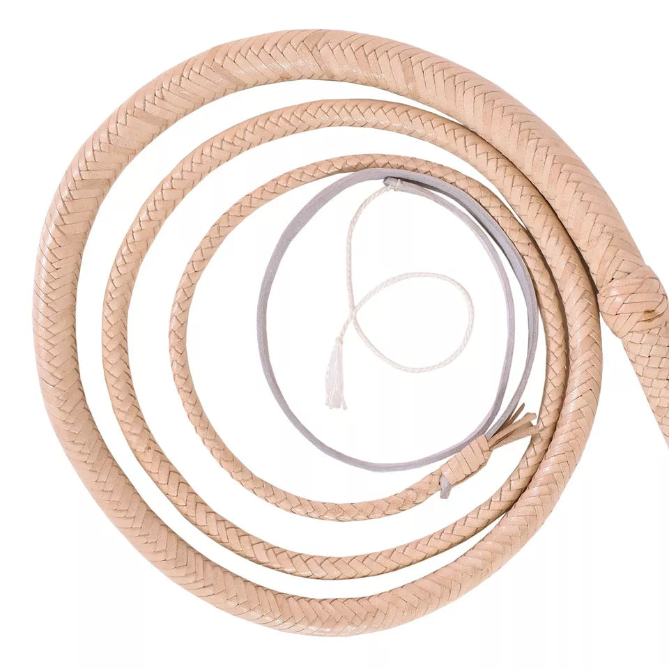 4 to 12 Feet Cowhide Leather Bullwhip Long 16 Plait Design Indiana Jones Style