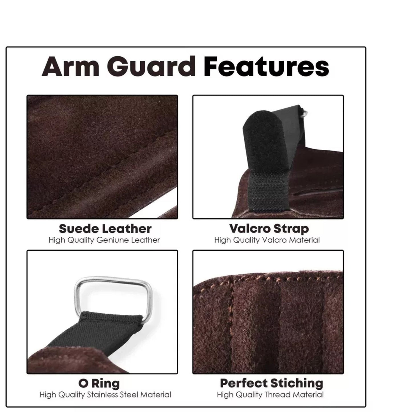 Suede Leather Arm Guard Traditional Archery Hunting Protection