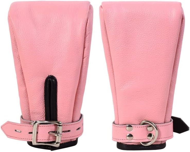 Padded Leather Mittens Set of 2 Restraint Gloves Handmade