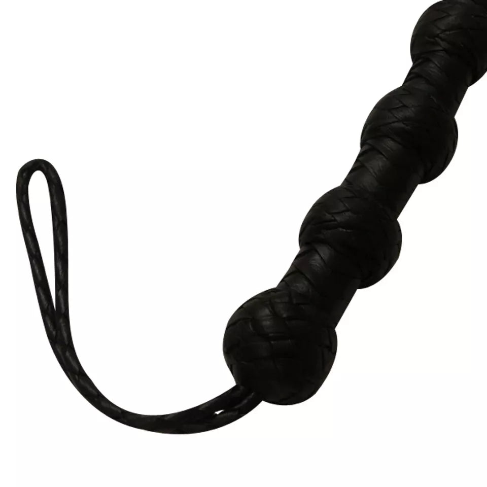 Handmade Genuine Leather Braided Flogger 4 Tail Slapper Whip