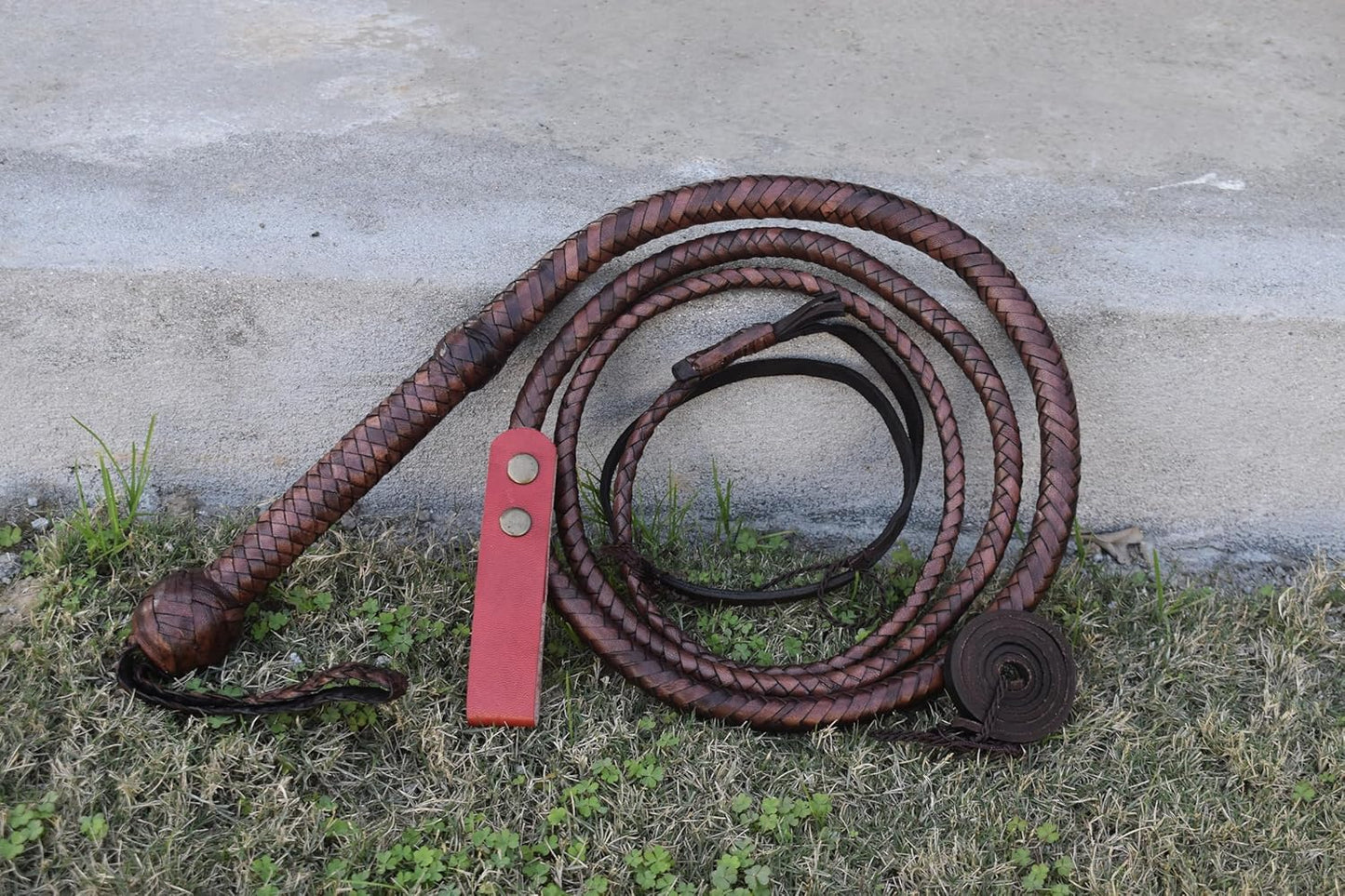 4 Feet to 16 Feet Handmade Kangaroo Hide Leather Bullwhip 16 Plait Indiana Jones Style Bull whip