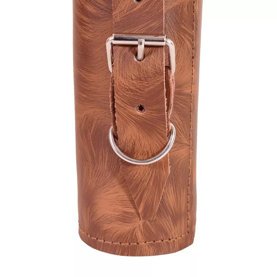 Premium Handmade Brown Cowhide Leather Archery Quiver for Hunting