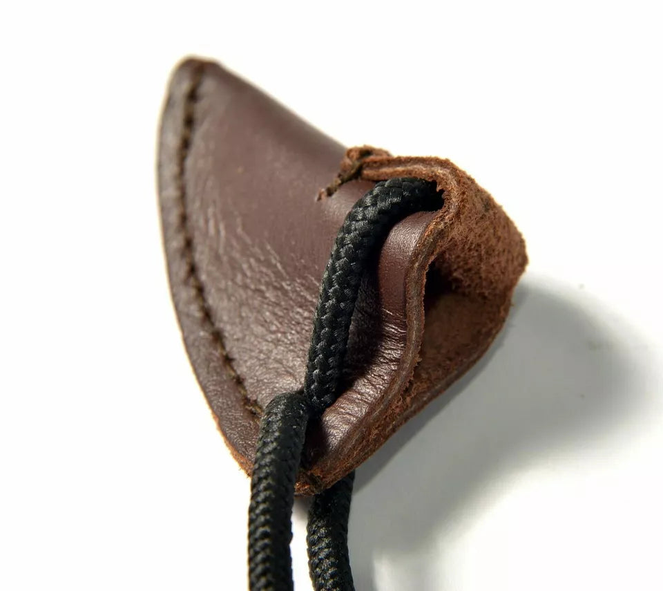 Brown Leather Recurve Bow Stringer Traditional Archery Tool Handmade