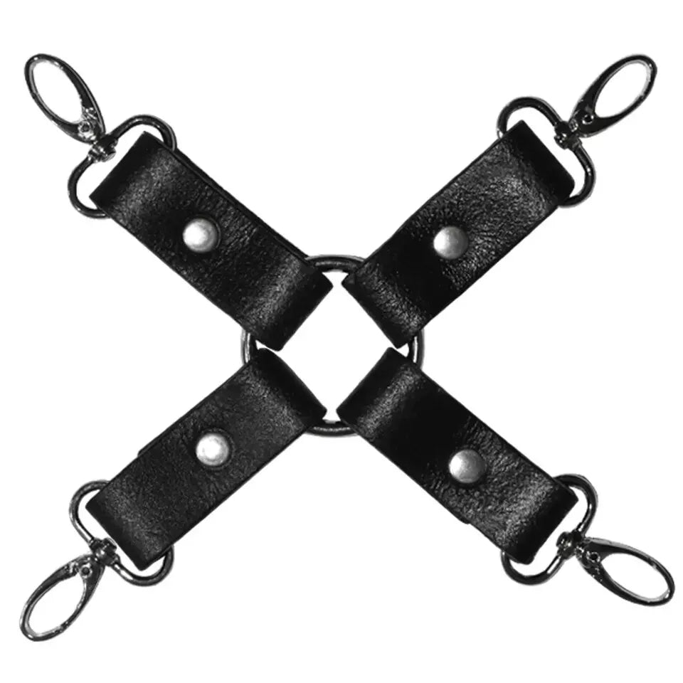 4 Piece BD*SM Genuine Cowhide Leather Wrist Ankle Restraint Cuffs Set Handmade