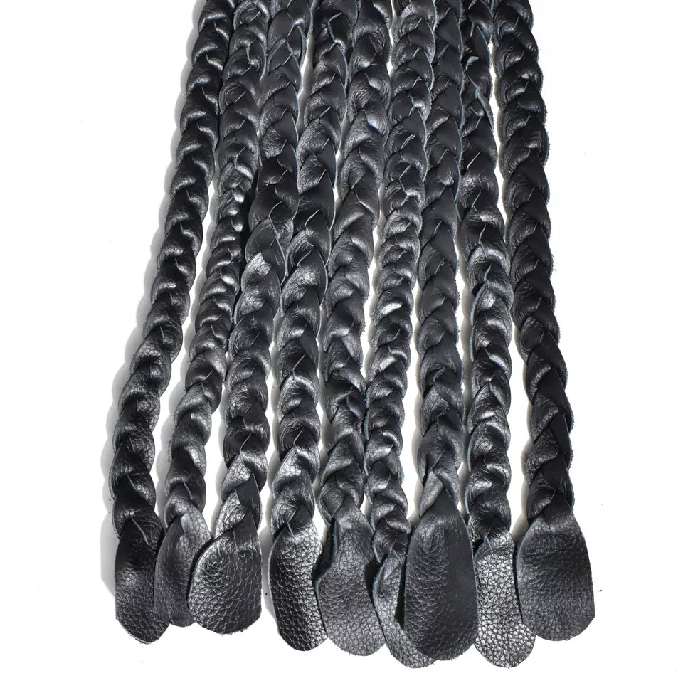 Cat o Nine Tails Flogger Genuine Cowhide Leather Whip for Impact Play