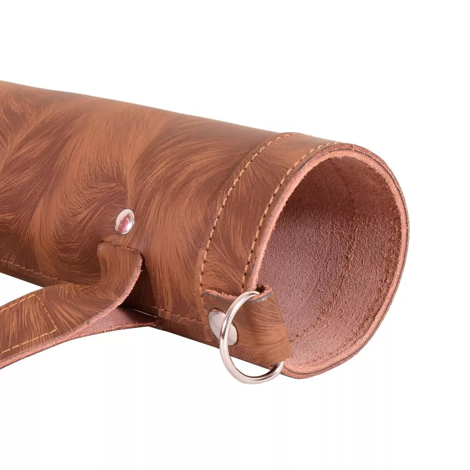 Premium Handmade Brown Cowhide Leather Archery Quiver for Hunting