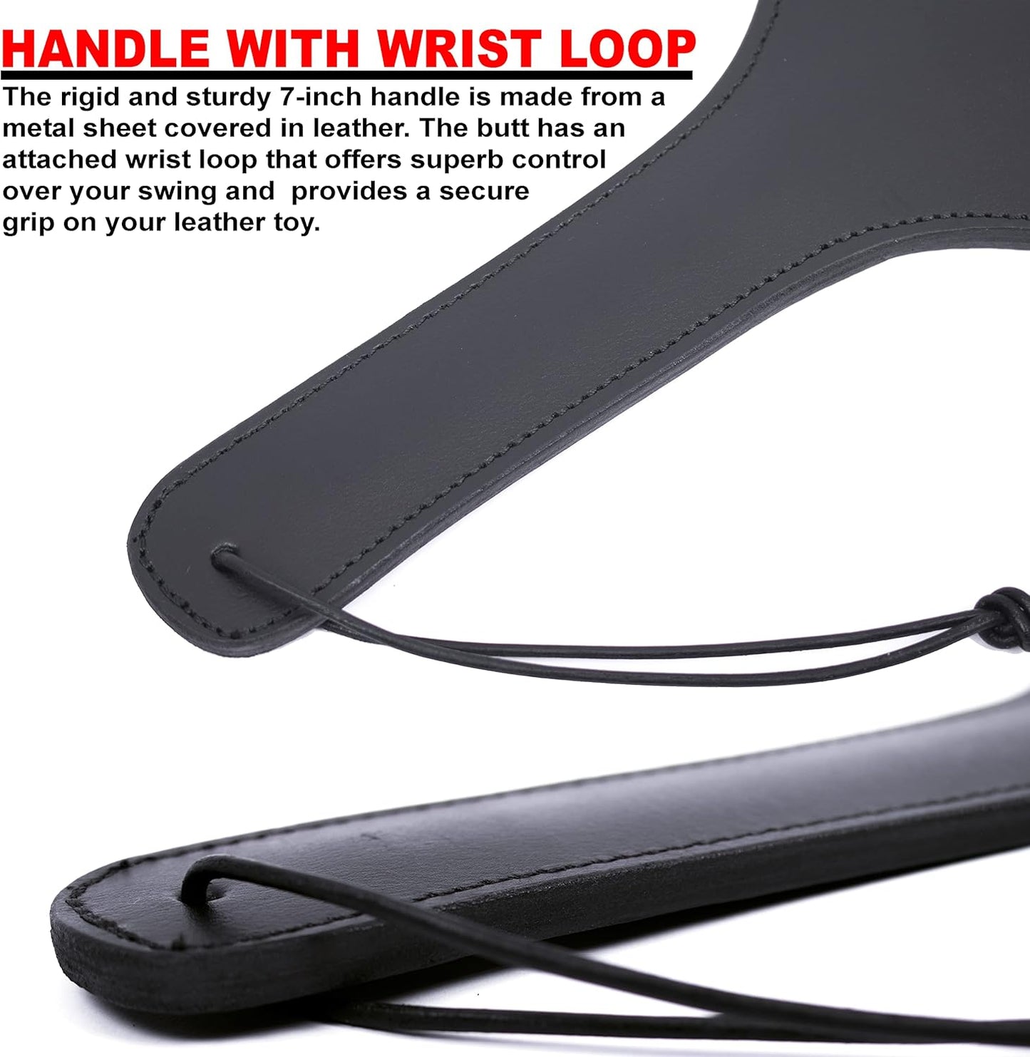 Real Handmade Leather Spanking Paddle BD*SM Leather Slapper Slave Fetish Crop