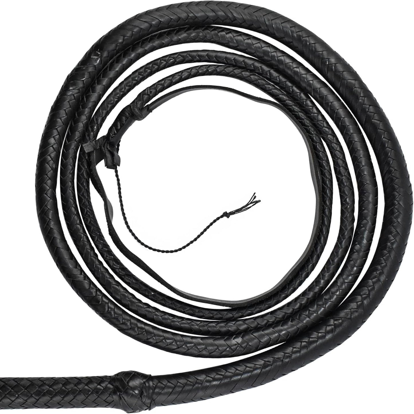 Cowhide Leather Indiana Jones Style Bullwhip 4 Feet to 16 Feet Long 16 Plait Bull Whip