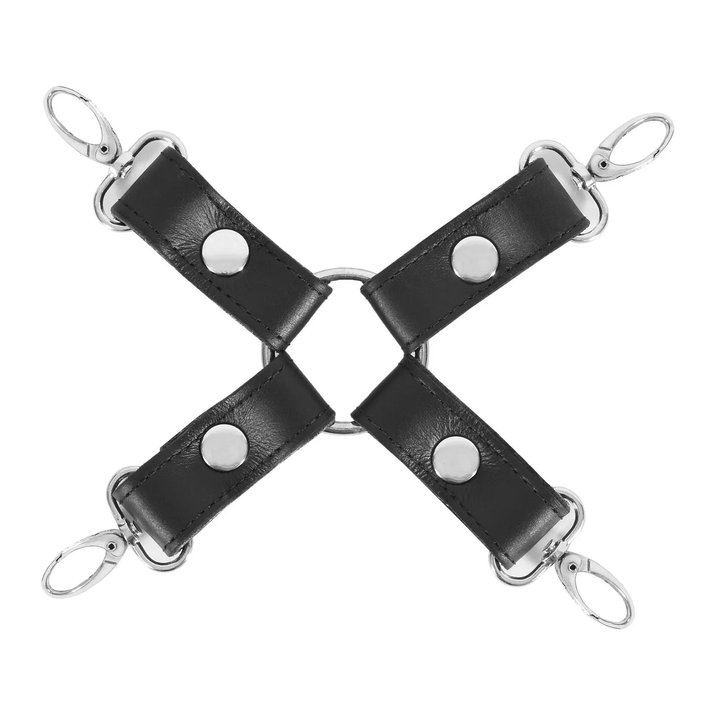 7 Piece BD*SM Genuine Cowhide Leather Restraint Set Wrist Ankle Thigh Cuffs Collar