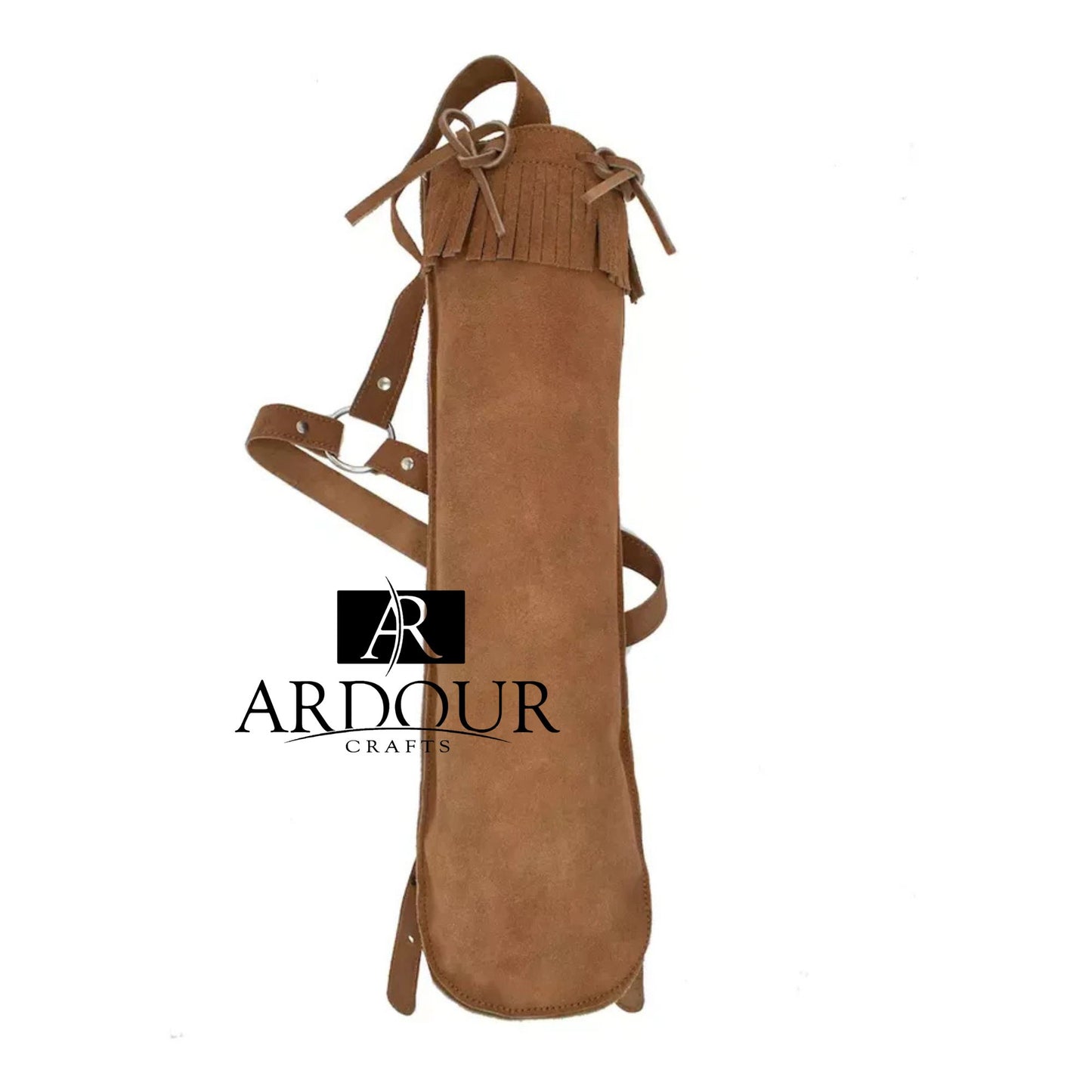 Genuine Suede Leather Archery Back Quiver