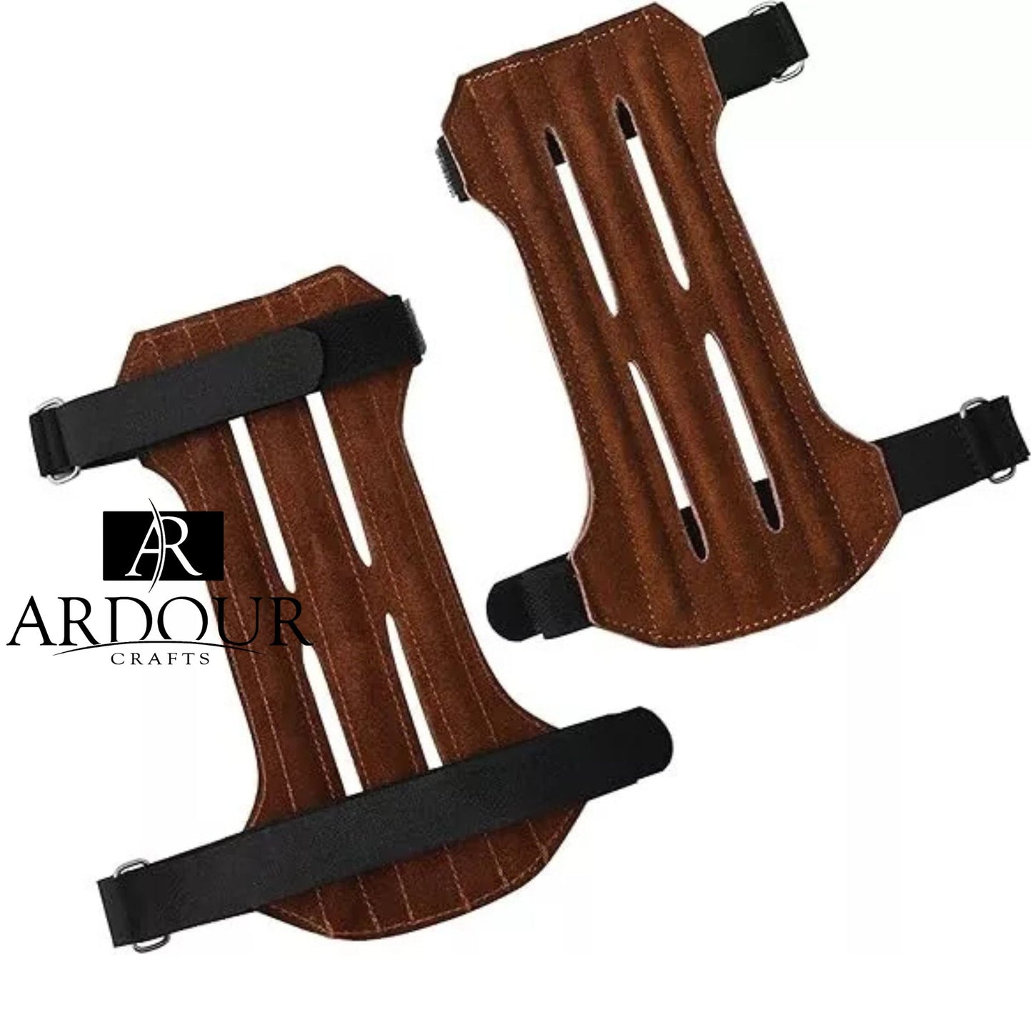 Suede Leather Archery Arm Guard Adjustable Handmade