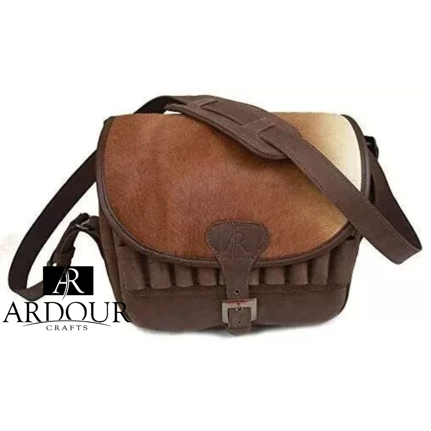 Leather Shotgun Cartridge Bag 120 Shell Capacity Handmade