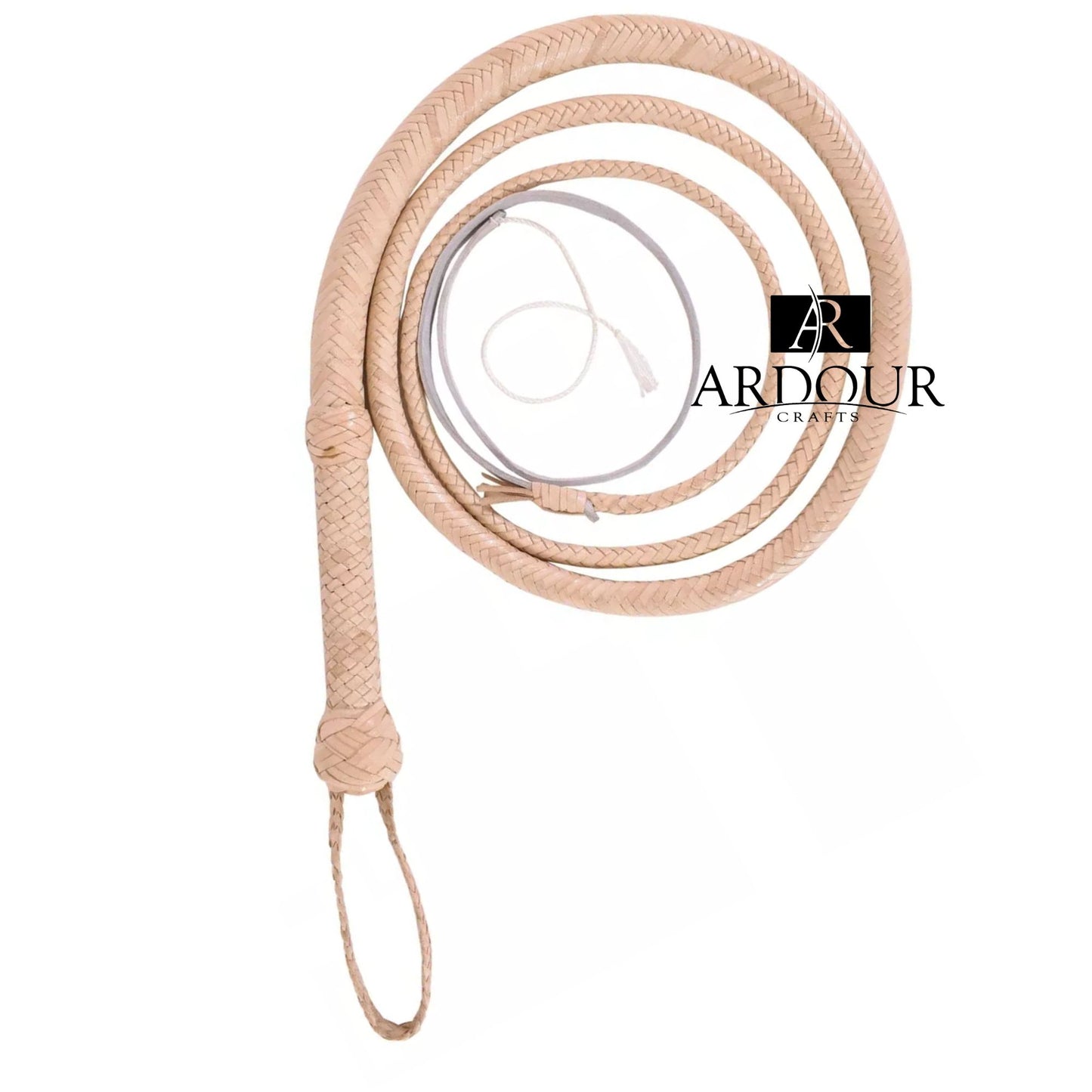 4 to 12 Feet Cowhide Leather Bullwhip Long 16 Plait Design Indiana Jones Style