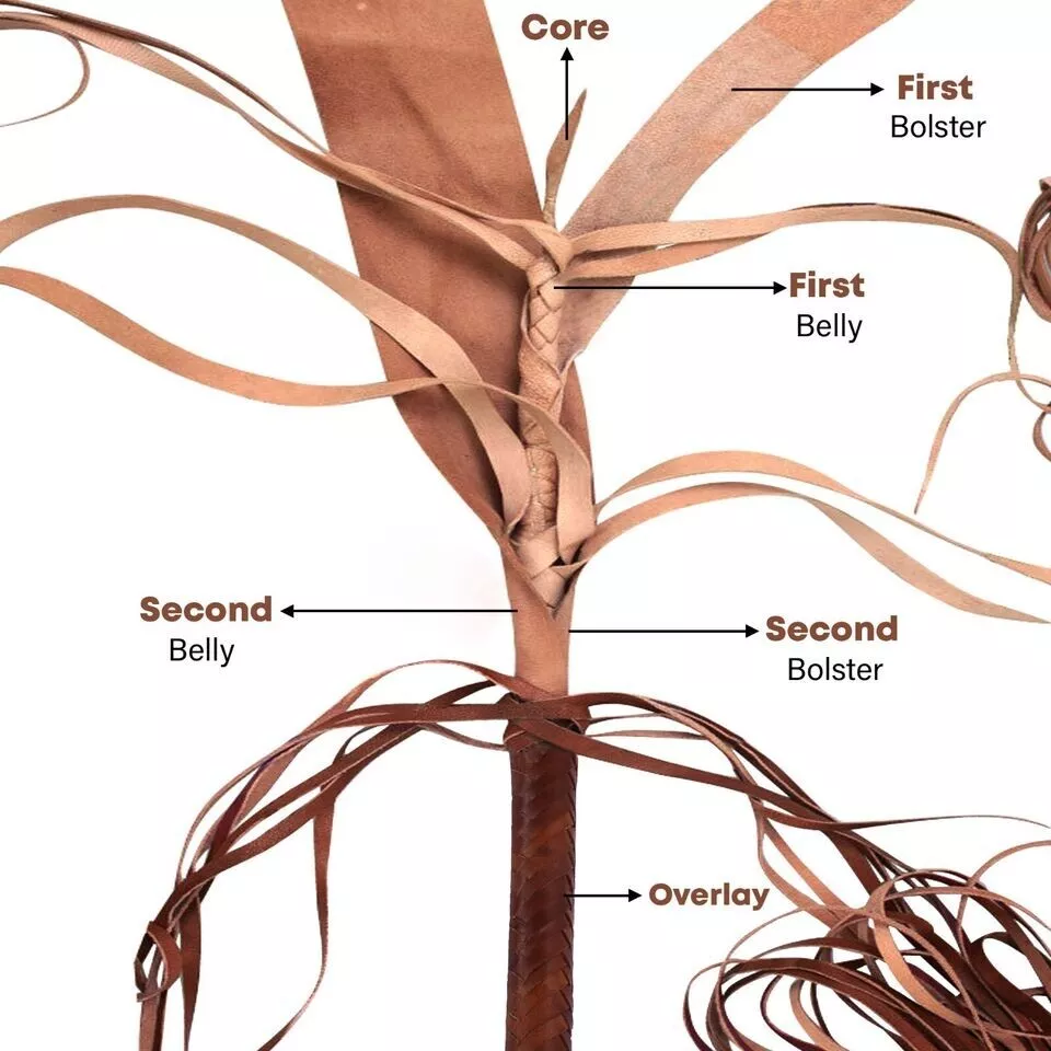 4 Feet to 16 Feet Kangaroo Hide Bullwhip 16 Plait Indiana Jones Style Handmade Bullwhip
