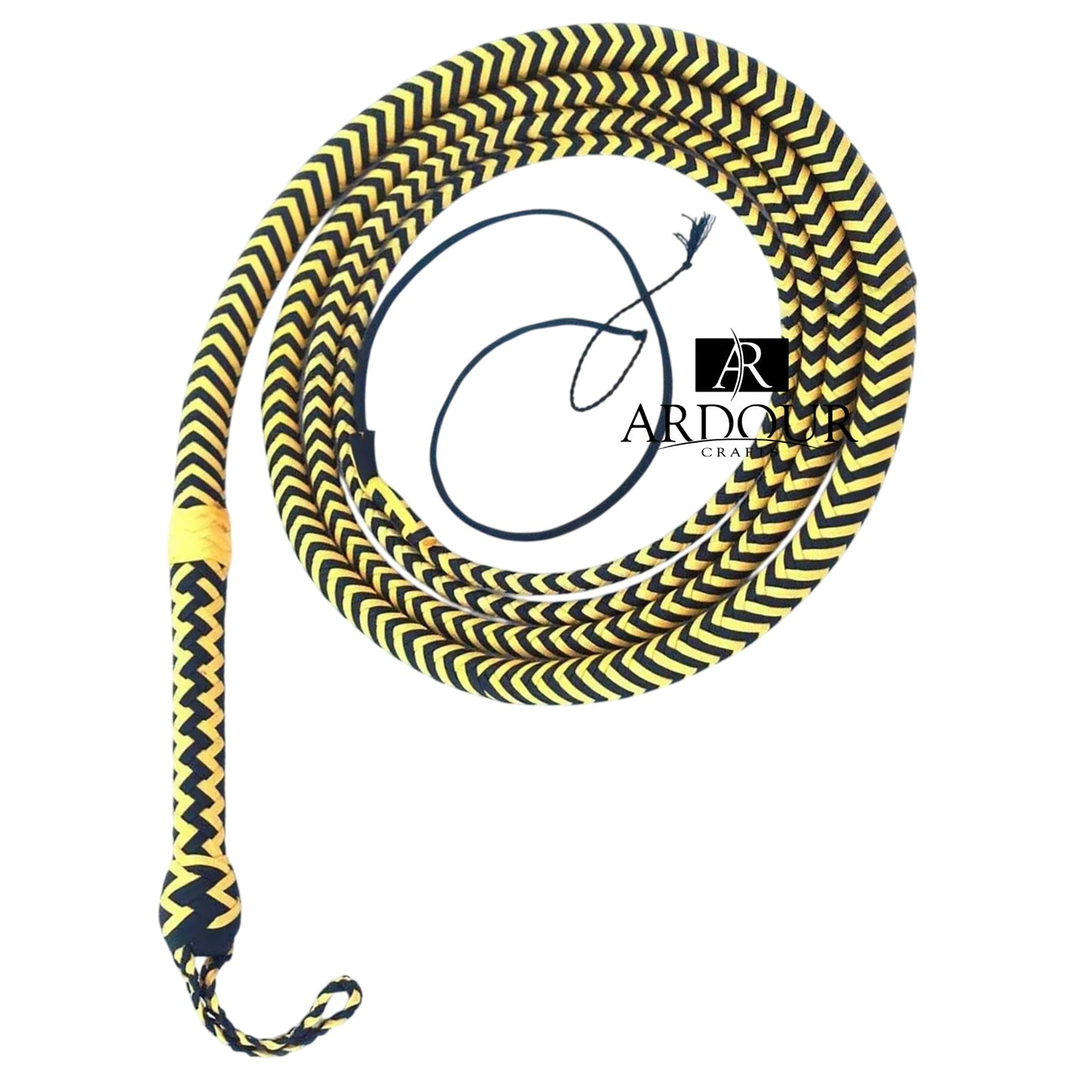 Indiana Jones Bull Whip 04 to 16 Feet Long 16 Strands Nylon Para-cord Bullwhip