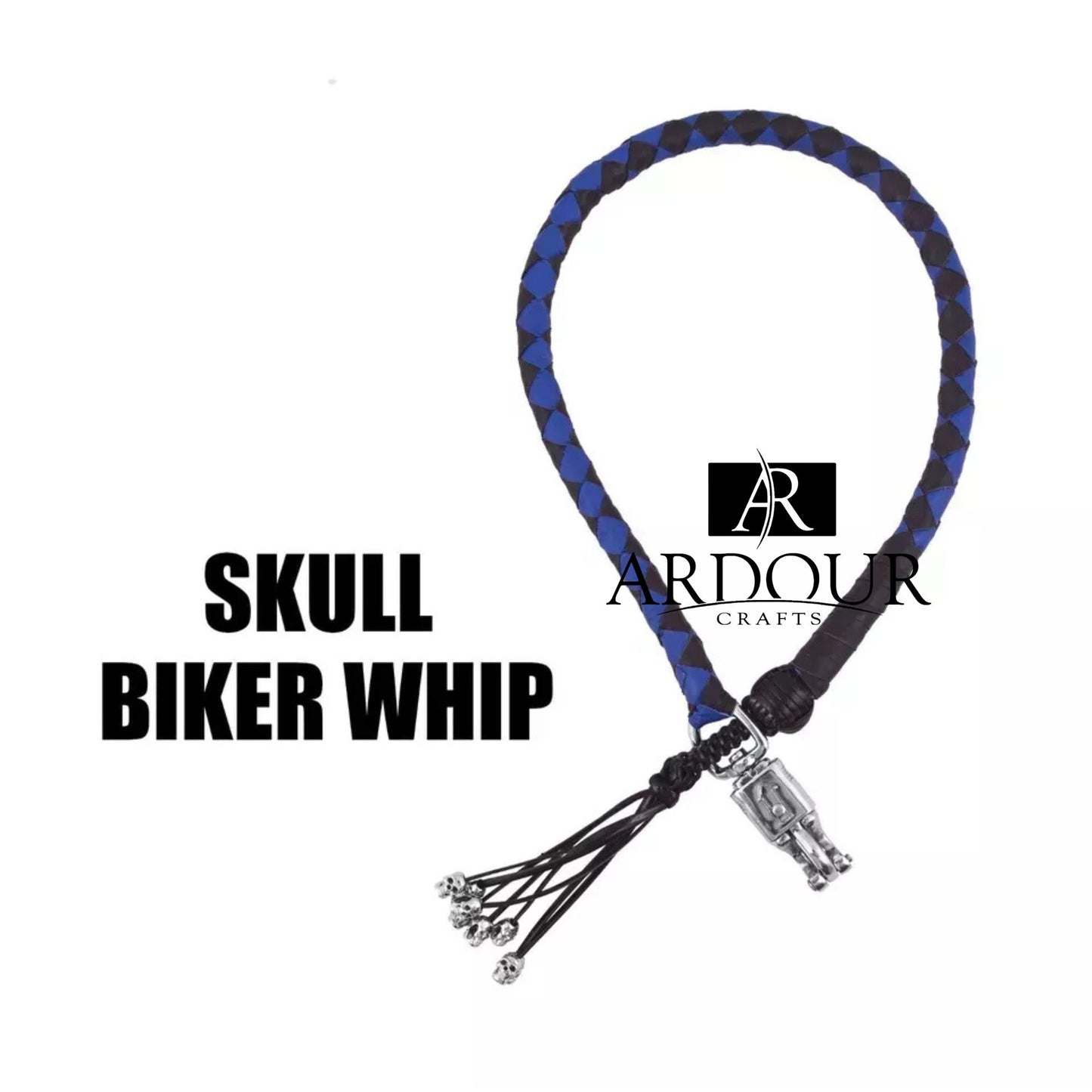 42 Leather Motorcycle Get Back Whip Premium Biker Accessory Handmade