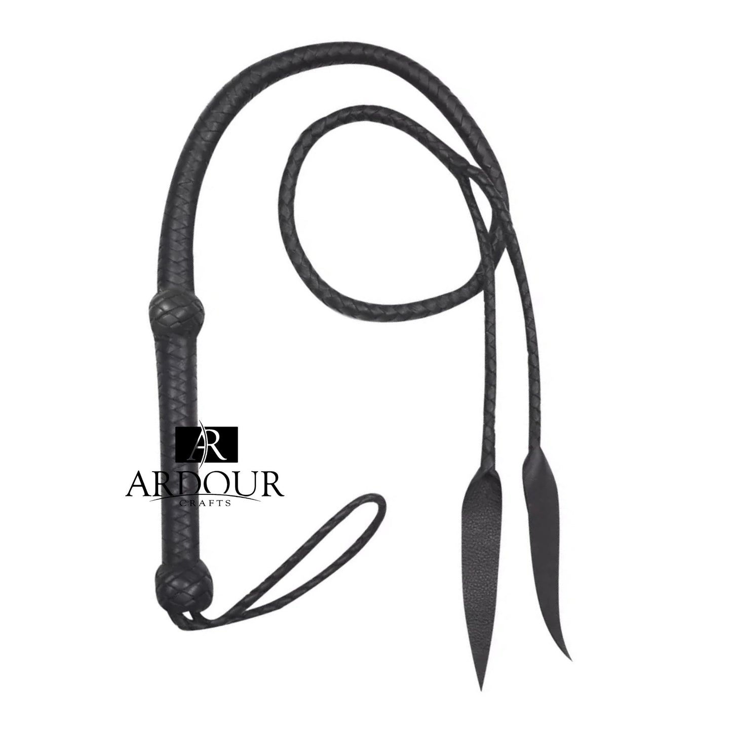 4 to 5 Feet Handmade 12 Plait Genuine Leather Bullwhip Heavy Duty Design