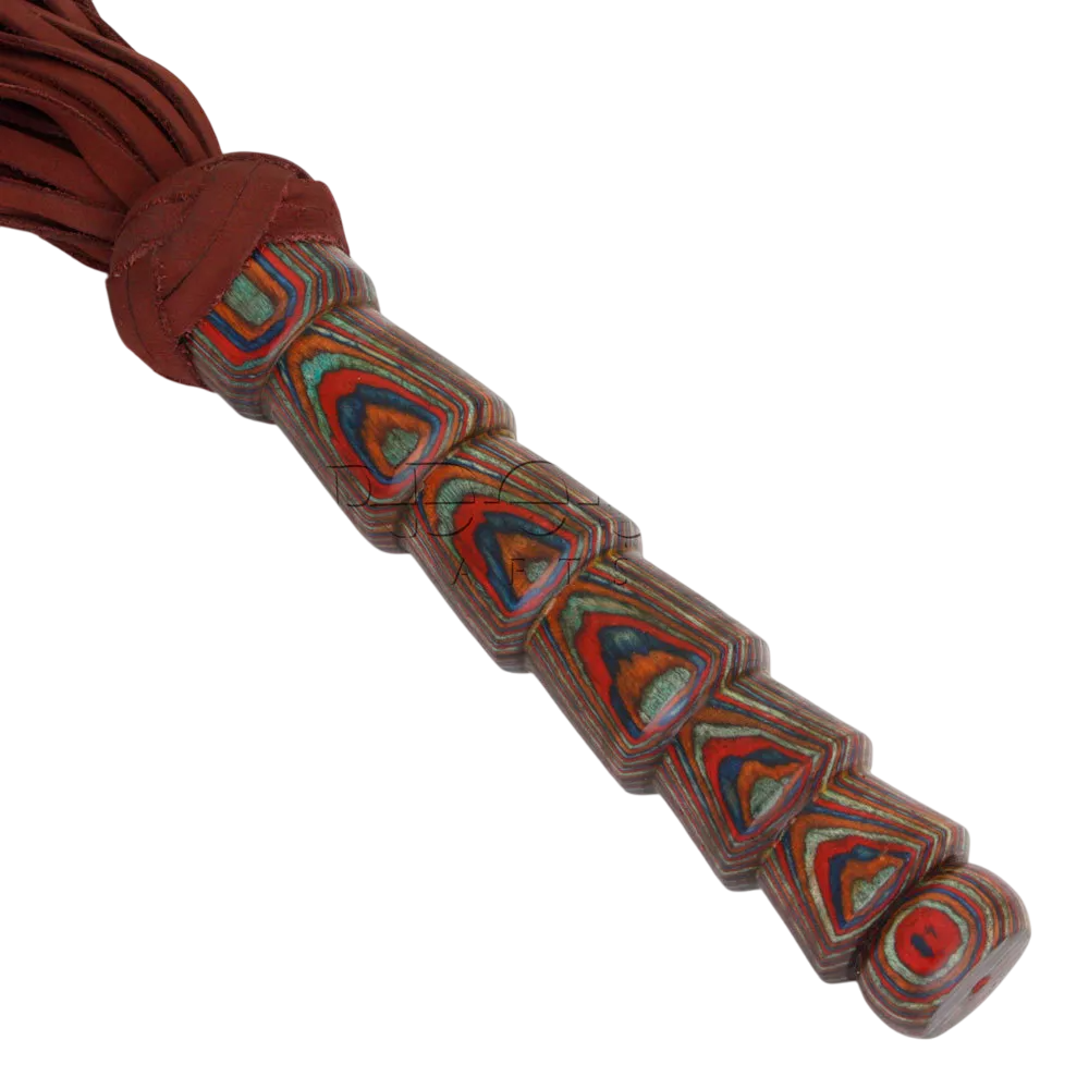 Genuine Cowhide Leather Flogger Whip 50 Thick Tails for Heavy Thuds Impact Play
