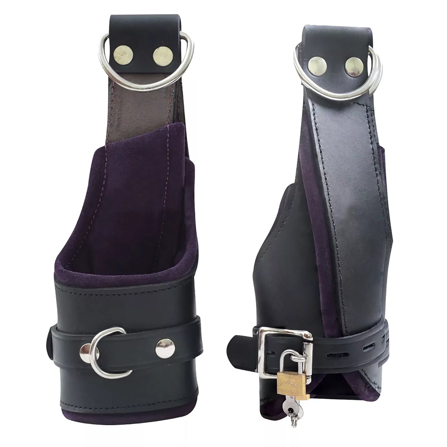 Cowhide Leather Wrist Ankle Cuffs BD*SM Restraint Set Handmade