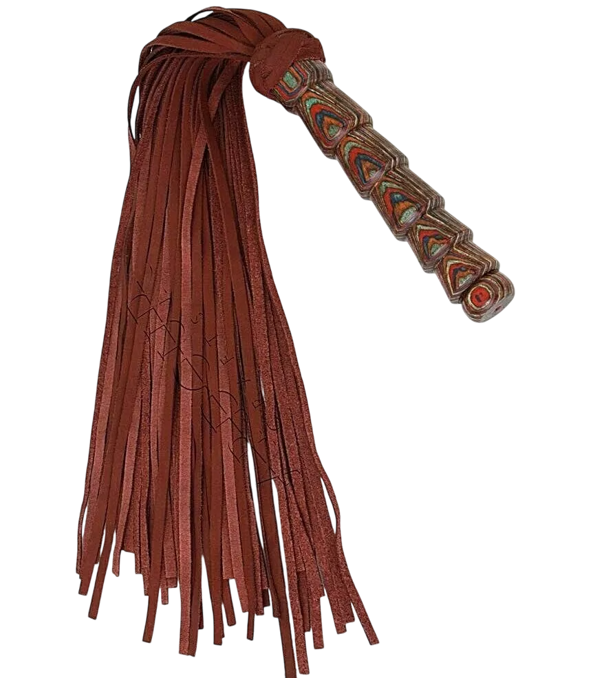 Genuine Cowhide Leather Flogger Whip 50 Thick Tails for Heavy Thuds Impact Play
