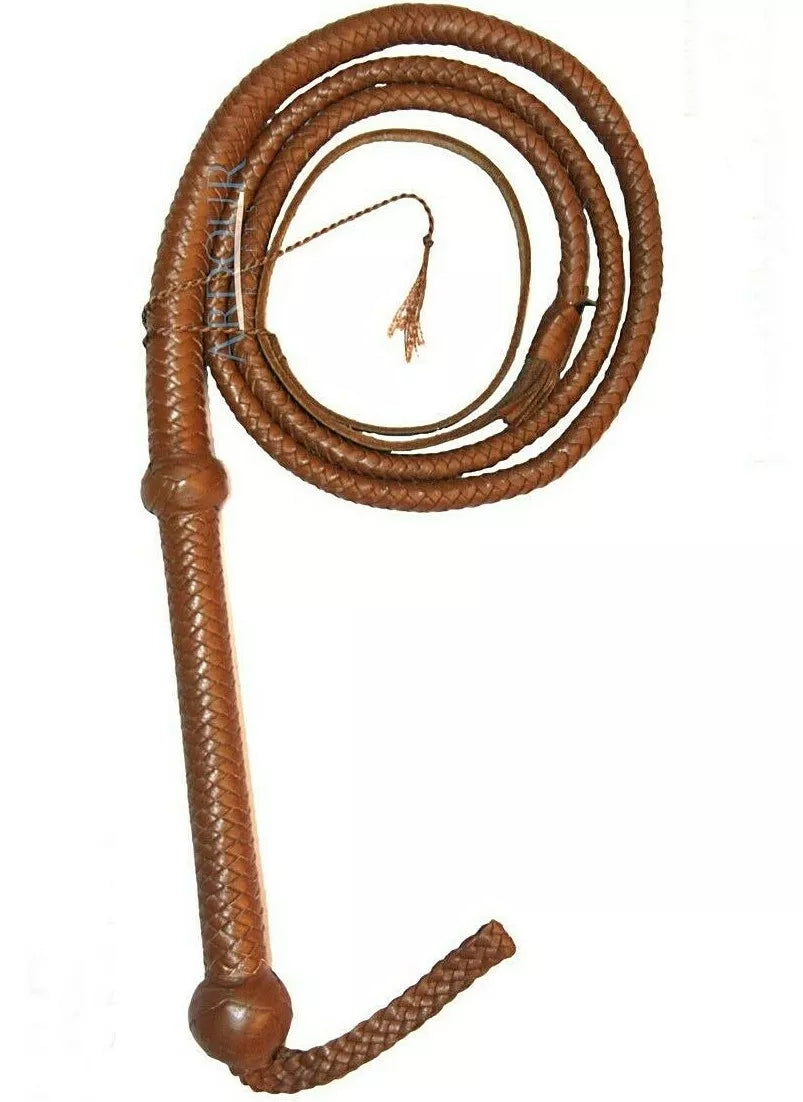 6 Feet Genuine Cowhide Leather Handmade Indiana Jones 12 Plait Bull Whip