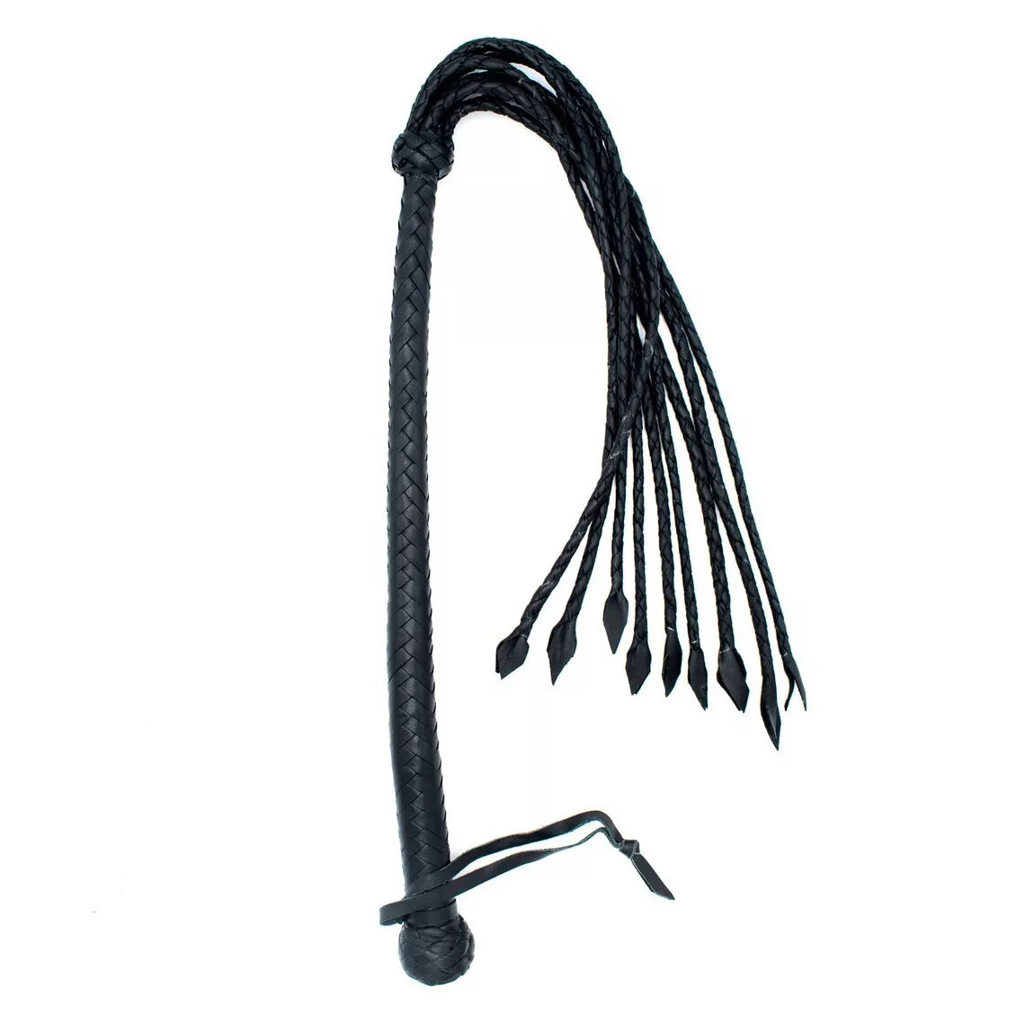 Genuine Bullhead Leather Flogger Whip 9 Braided Tails Real Leather Construction