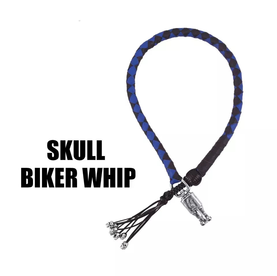 42 Leather Motorcycle Get Back Whip Premium Biker Accessory Handmade