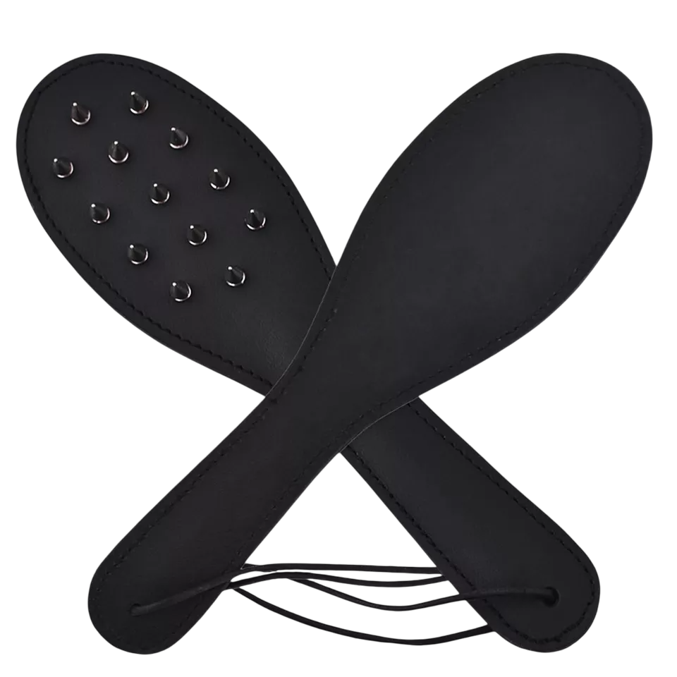 Real Cow Leather Spiked Paddle Belting Leather Slapper BD*SM Paddles for Couples