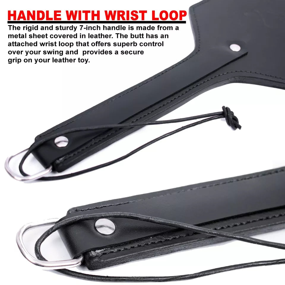 Real Cowhide Saddle Leather Paddle Slapper Flexible and Wider BD*SM Gear