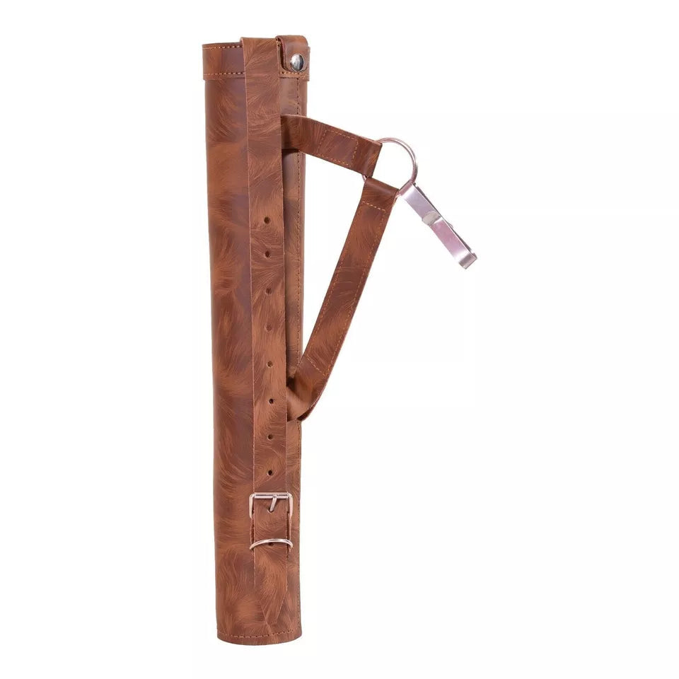 Premium Handmade Brown Cowhide Leather Archery Quiver for Hunting