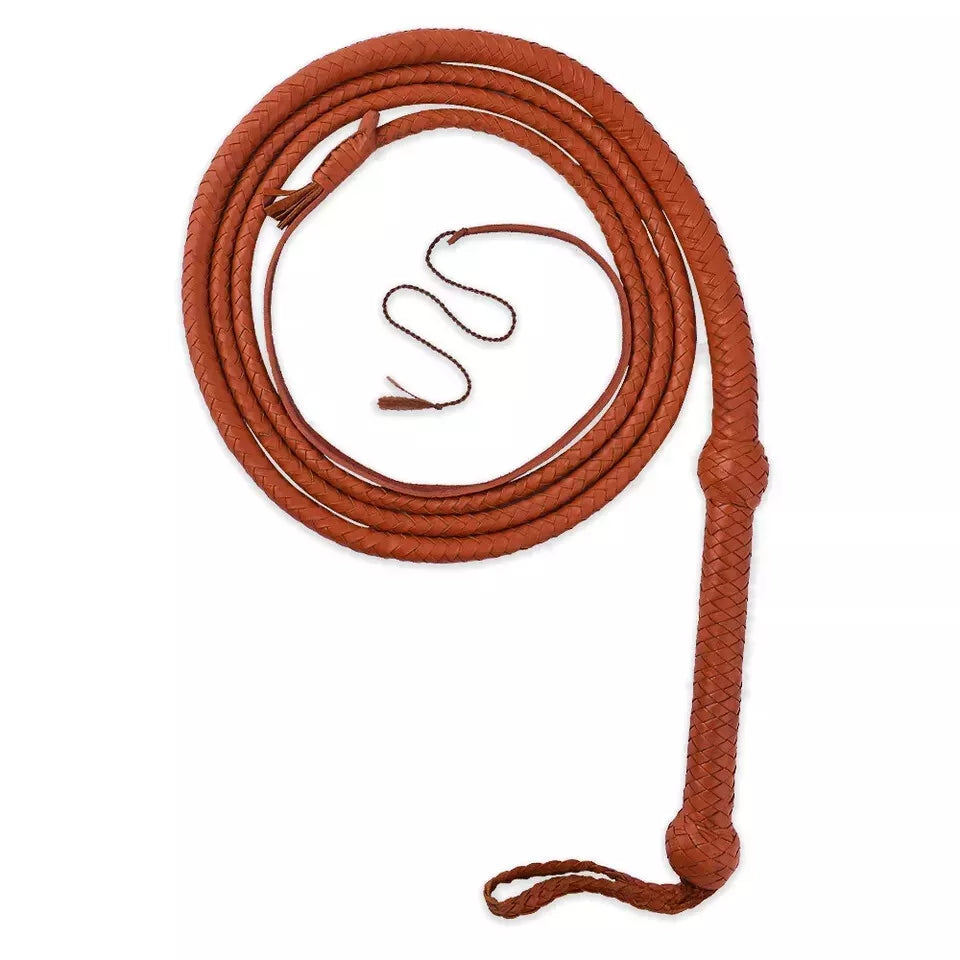 Cow Hide Leather BULL WHIP 04 to 10 Feet Long 12 Plaits Indiana Jones Whip