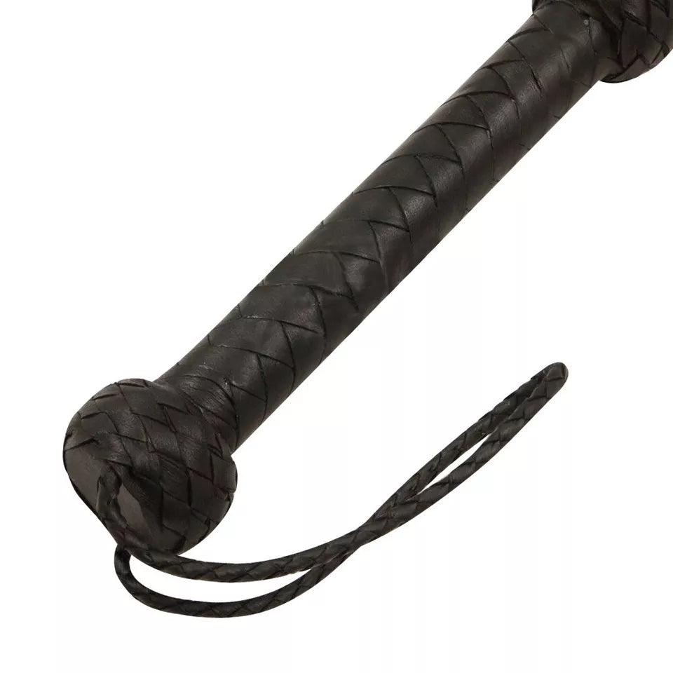 Genuine Cowhide Leather Flogger with Red Rose Tails Handmade
