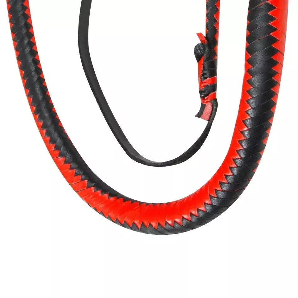 4-Feet Leather Jones Premium Handcrafted Bullwhip Genuine Cowhide Leather Ergonomic