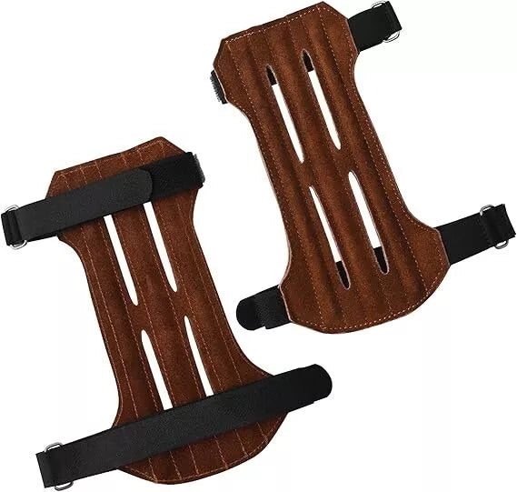 Suede Leather Archery Arm Guard Adjustable Handmade