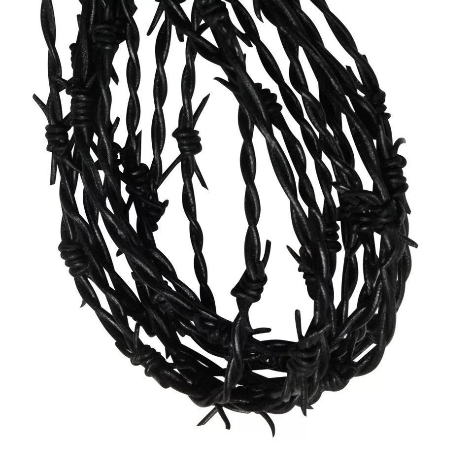 Genuine Cowhide Leather Flogger Thorny Rose Design with 9 Tails Elegant Impactful Whip