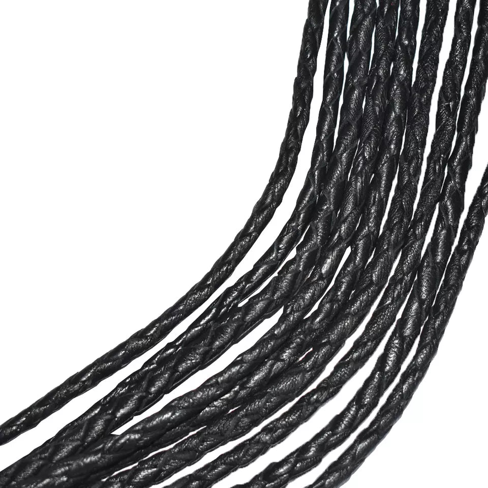 Handmade Bullhead Leather Flogger 9 Braided Tails for Impact Play