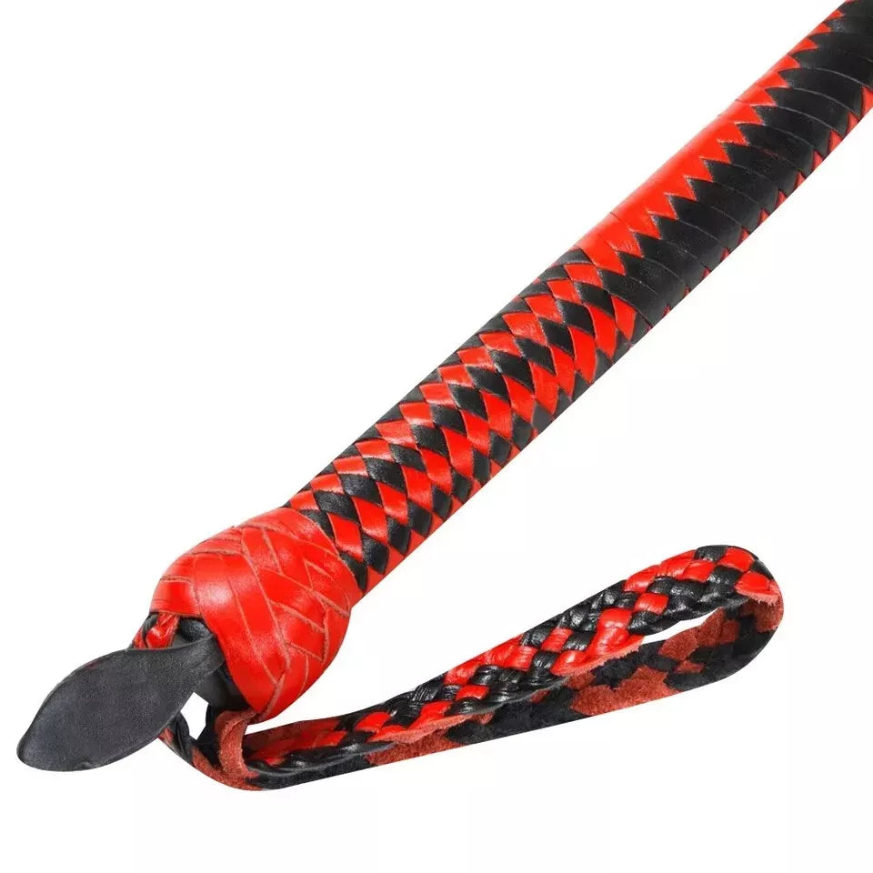 4-Feet Leather Jones Premium Handcrafted Bullwhip Genuine Cowhide Leather Ergonomic