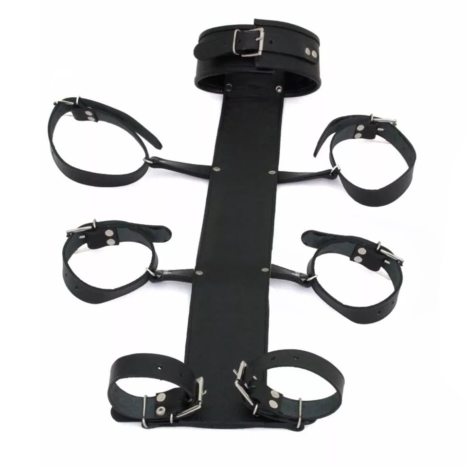 BD*SM Real Cowhide Leather Restraints Wrist Neck Arm Cuffs Adjustable Handmade