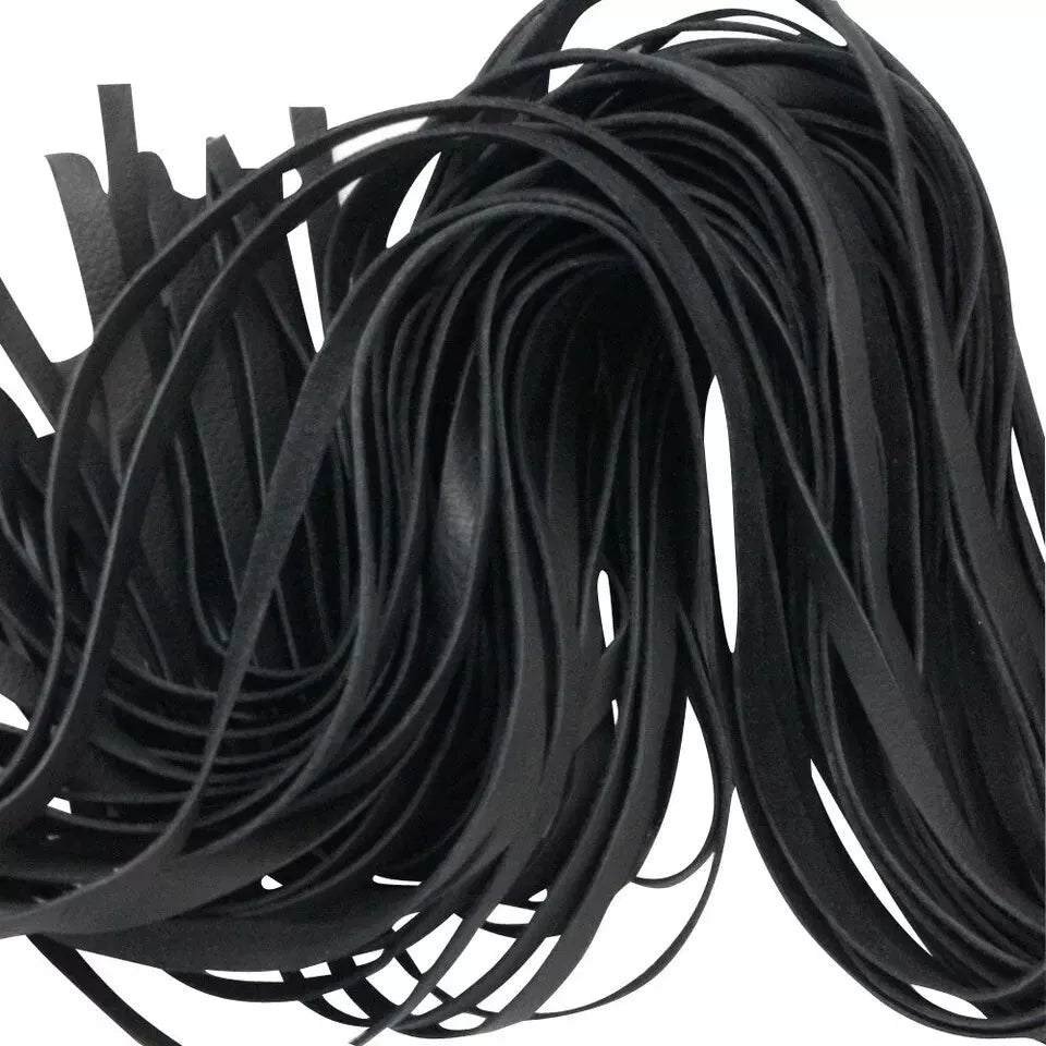 BDSM Heavy Duty Cowhide Leather Flogger 50 Thick Tails for Deep Impact Handmade
