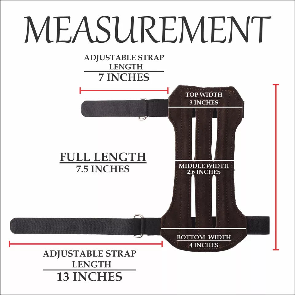 Leather Archery Arm Guard Handcrafted Suede Protection for Traditional Archers Hunters