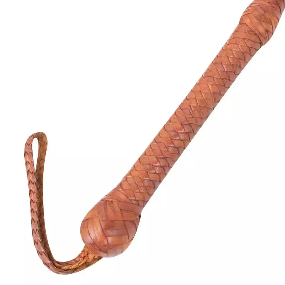 4 Feet to 16 Feet Handmade Kangaroo Leather Bullwhip 16 Plait Indiana Jones Style Bull Whip