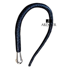 2 to 6 Feet Genuine Black Leather Bullwhip 8 Plait Single Tail for Training Performance