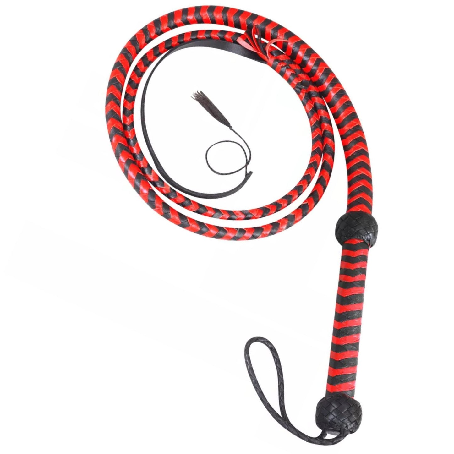 Cow Hide Leather BULLWHIP 6 Feet Long 12 Plait Indiana Jones Whip with Black Holder