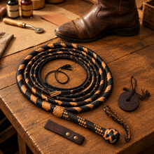Kangaroo Hide Leather 4 Feet to 16 Feet  Bullwhip 16 Plait Indiana Jones Style Bull Whip
