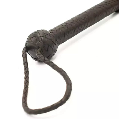 6 Feet Genuine Leather Indiana Jones Bullwhip Dark Brown 12 Plait Bull Whips Handmade