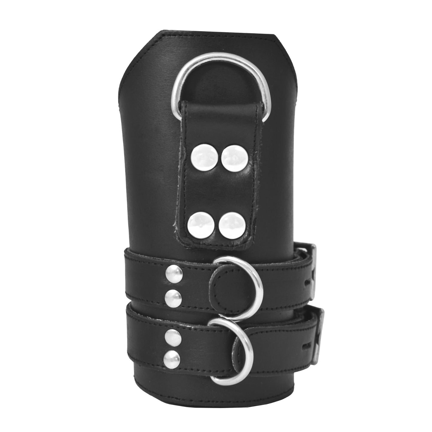 Heavy Duty Leather Suspension Wrist Cuffs Padded Adjustable Locking Restraints for Play