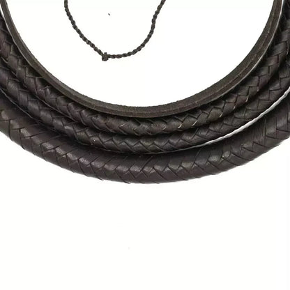 6 Feet Genuine Leather Indiana Jones Bullwhip Dark Brown 12 Plait Bull Whips Handmade